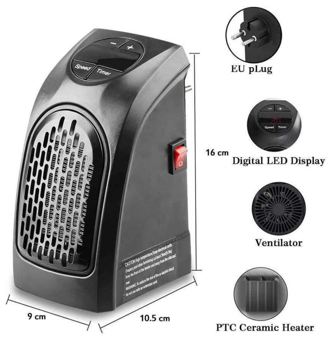 Компактный тепловентилятор Быстрое тепло Handy Heater - фотография № 6