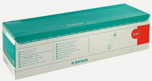 Изображение товара Шприц BRAUN Омнификс 3-х комп 5мл 21G №100