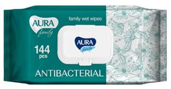 Влажные салфетки Aura Family антибактериальные