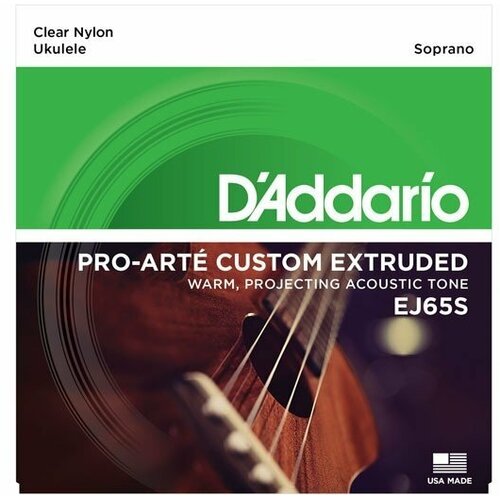 D'ADDARIO EJ65S струны для укулеле-сопрано ej65s pro arte custom extruded комплект струн для укулеле сопрано d addario