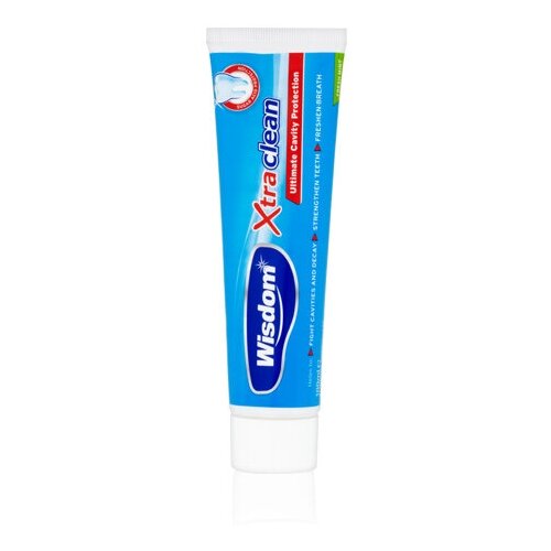фото Зубная паста wisdom xtra clean защита от сахарных кислот, укрепление зубной эмали и свежесть дыхания 100ml