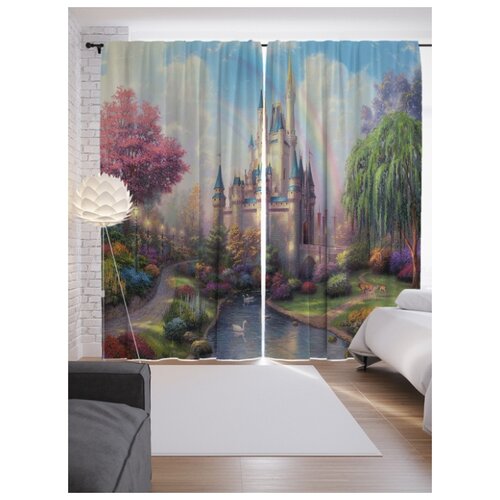 фото Портьеры joyarty замок для маленькой принцессы на ленте 265 см (p-d12)