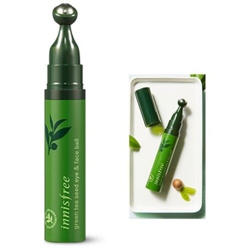 Сыворотка INNISFREE Green Tea Seed Eye & Face Ball 10мл многофункциональная сыворотка для лица с экстрактом семян зеленого чая 76 green tea seed all in one ampoule 250мл