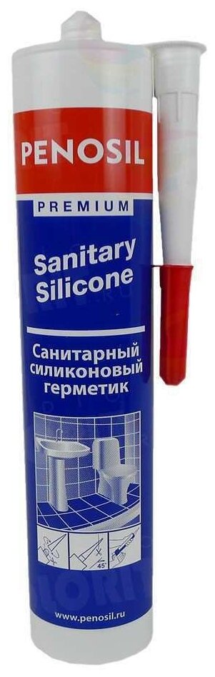 Герметик Penosil S, силиконовый санитарный, белый, 280 ml H4182 - фотография № 3