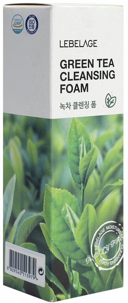 Пенка для умывания с зеленым чаем Lebelage Green Tea Cleansing Foam 100ml - фотография № 19