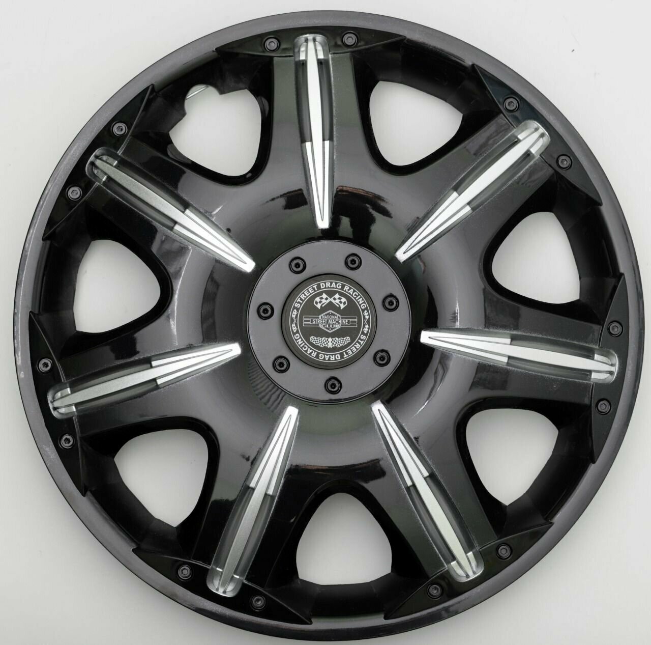 Колпаки на колеса STAR опус супер блэк R15 комплект 4 на диски радиус 15 легковой авто черный серебристый