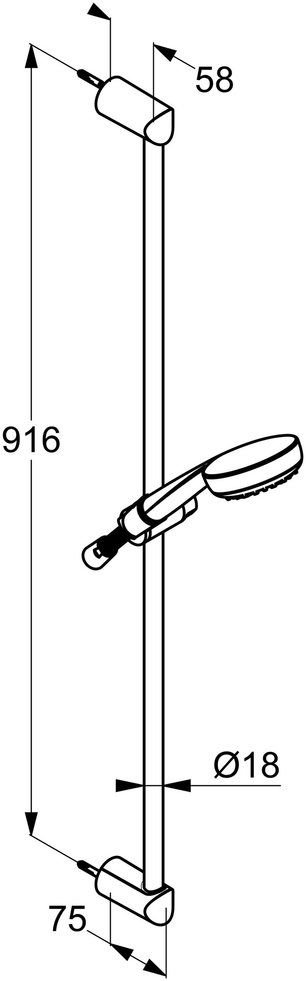 Logo 6819005-00 Душевой комплект для душа (1/2", 1 положение) KLUDI - фото №9