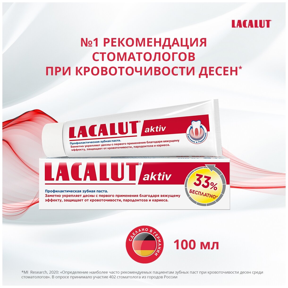 LACALUT aktiv зубная паста, 100 мл