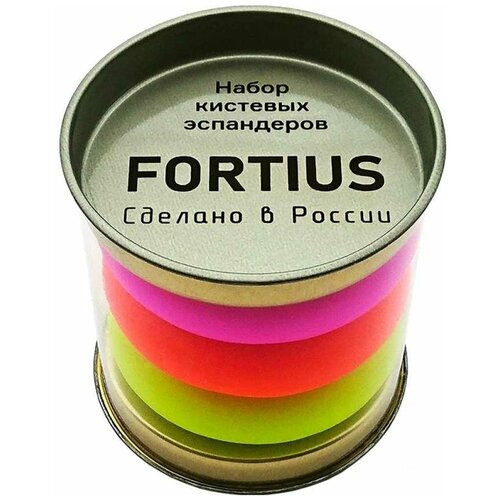 FORTIUS Эспандер кистевой NEON для рук набор из 3 шт 10 20 30 в тубусе, H180701-102030FSETТ