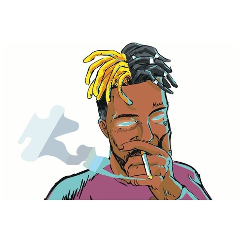 Картина по номерам XXXTENTACION 5, Раскраска 40x60 см, Певцы