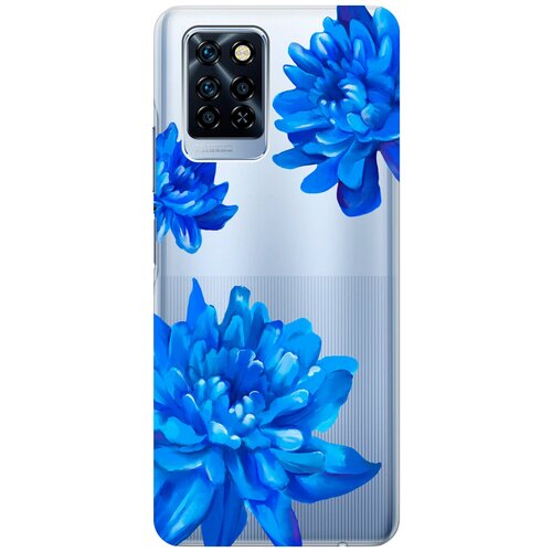 Силиконовый чехол на Infinix Note 10 Pro NFC / Инфиникс Нот 10 Про с 3D принтом Amazing Asters прозрачный силиконовый чехол на infinix note 10 pro nfc инфиникс нот 10 про с 3d принтом flowers and fern прозрачный