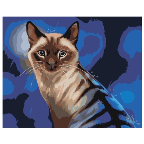 кошка в завитках раскраска по номерам на холсте живопись по номерам В ночи Раскраска по номерам на холсте Живопись по номерам