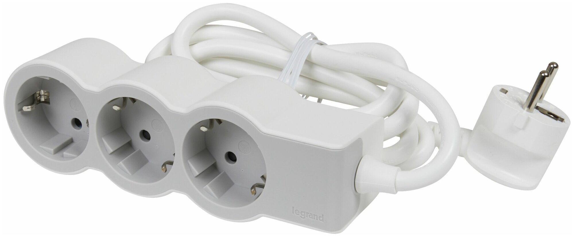 фото Удлинитель бытовой Legrand Стандарт 3 розетки с заземлением 3х1.5 мм 1.5 м 3680 Вт цвет бело-серый