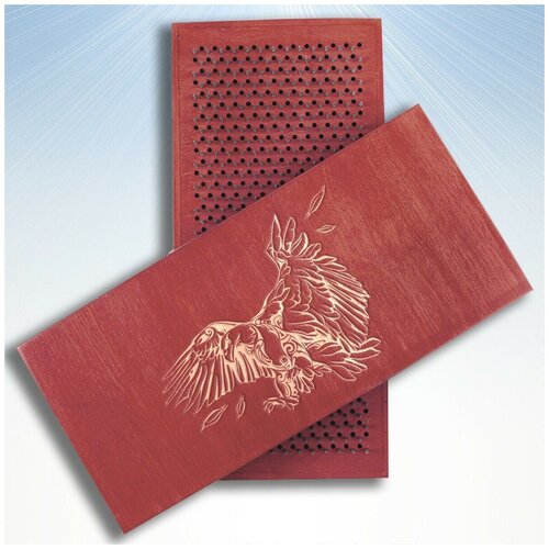 фото Доска садху с динамическими гвоздями, животные орел - 1090 красная goodwood