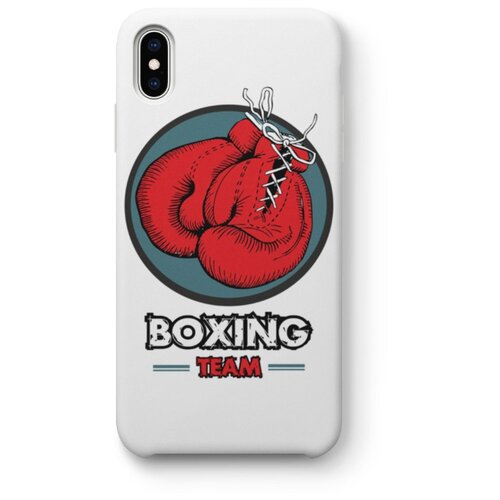 фото Чехол для iphone xs max "boxing team", белый exsport