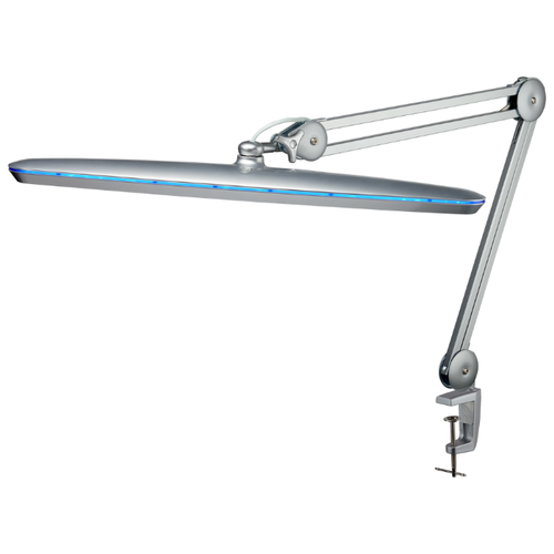 Лампа для наращивания ресниц OKIRO LED 117 PRO - с диммером яркости металлик /светодиодный светильник со струбциной / светильник настольный