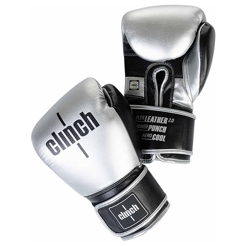 Боксерские перчатки Clinch Punch 2.0 Silver/Black (10 унций) c141 перчатки боксерские clinch punch 2 0 серебристо черные clinch серебристый 12 oz