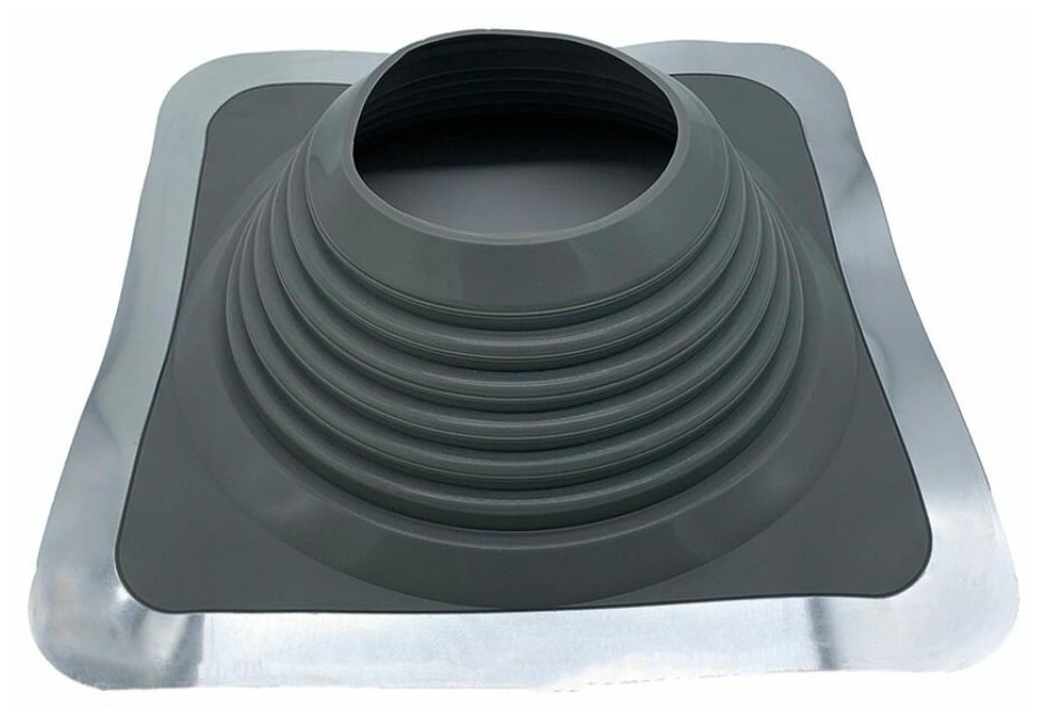 фото Проходка кровельная КМ 425х425 мм для дымоходов d178-330 мм серебристый силикон