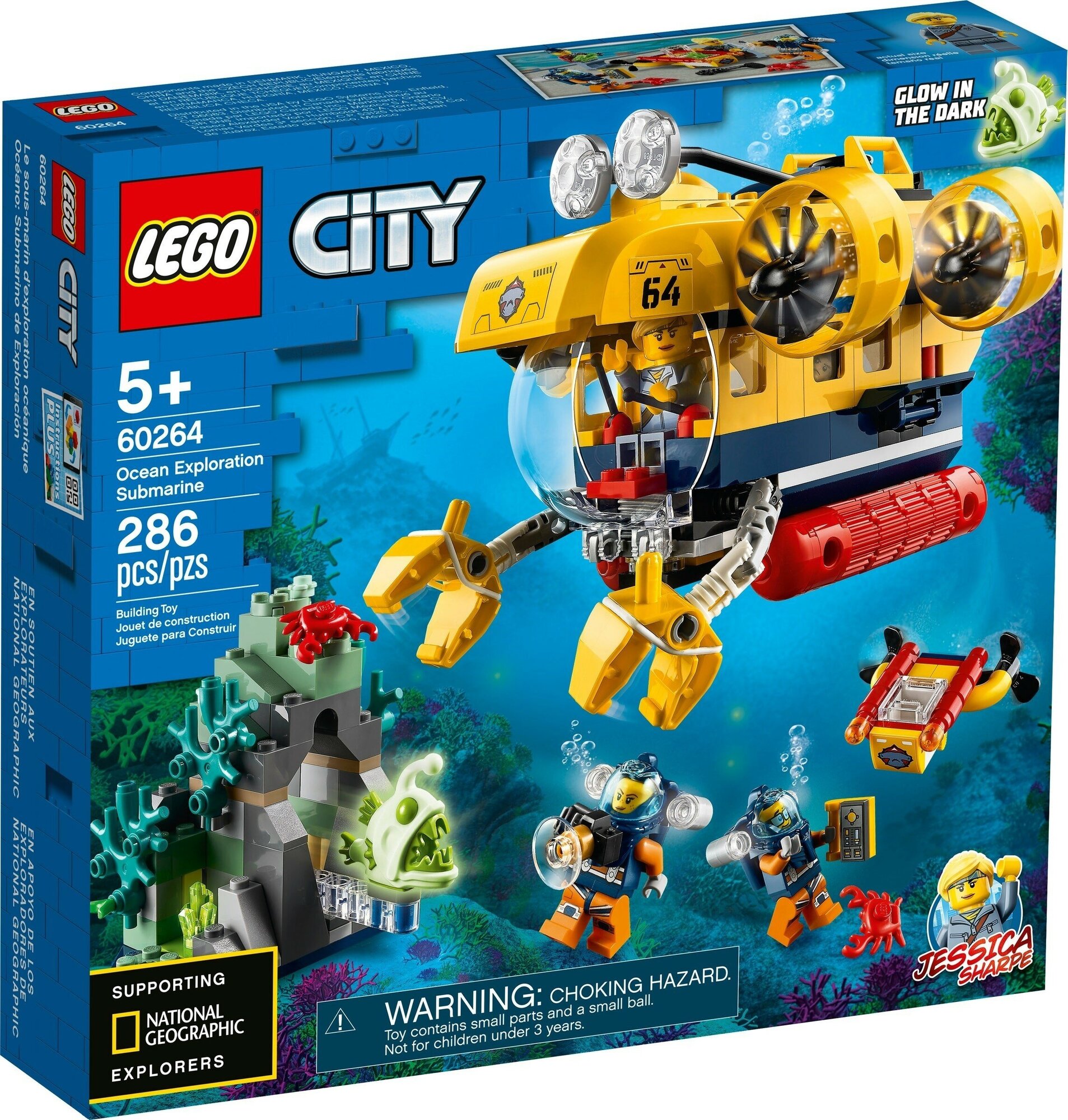 Конструктор LEGO City 60264 Океан: исследовательская подводная лодка