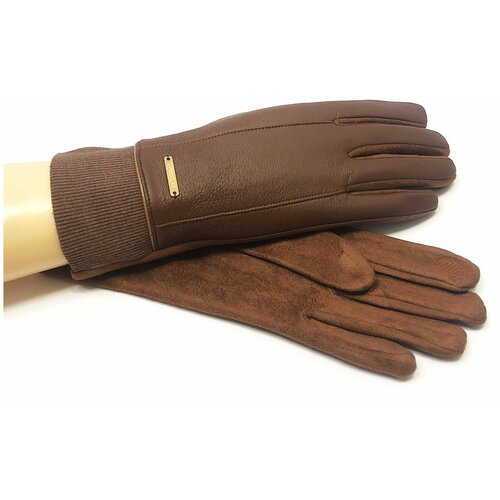 фото Перчатки , демисезон/зима, размер универсальный, коричневый bental