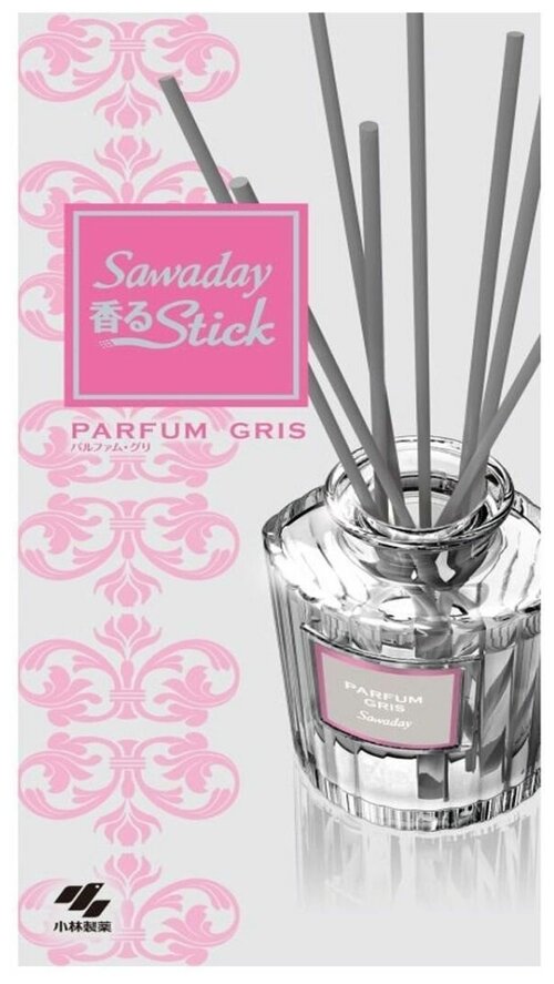Натуральный аромадиффузор для дома KOBAYASHI Sawaday Stick Parfum Gris 70мл, 8 палочек