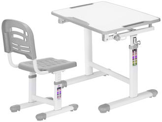Комплект MEALUX стол + стул EVO-07 66x47 см grey