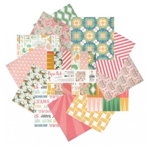 фото 057-sb набор бумаги "коктейль" 25.5см*25.5см белоснежка