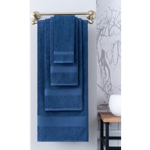 Полотенце Arya Home Arya Miranda Soft однотонное 30х50 Темно-Синий 535₽
