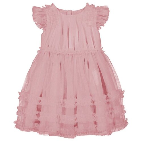 Платье Mayoral, нарядное, однотонное, размер 110, розовый