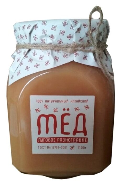 Мёд Луговое Разнотравье 1,1 кг. от Союза Пчеловодов Алтая