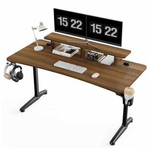 Компьютерный стол Eureka Ergonomic GIP 60 Desk Walnut, 60