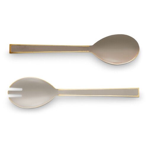 фото Набор из 2-х приборов для подачи салата pip studio enamelled khaki, 25 см, 51.061.023