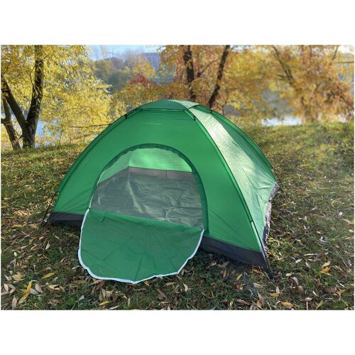 фото Палатка туристическая 1-2 местная трекинговая с москитной сеткой и вентиляционным отверстием coolwalk