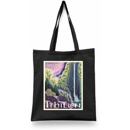 фото Сумка-шоппер унисекс каждому своё "властелин колец/хоббит/толкин" черная