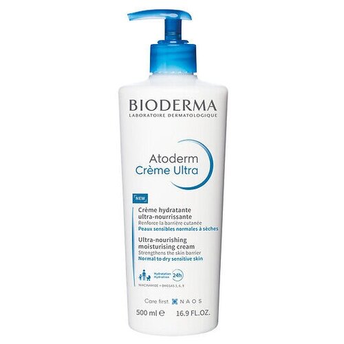 Купить Крем для нормальной и сухой кожи лица и тела увлажняющий Atoderm Bioderma/Биодерма помпа 500мл, NAOS, Bioderma, белый