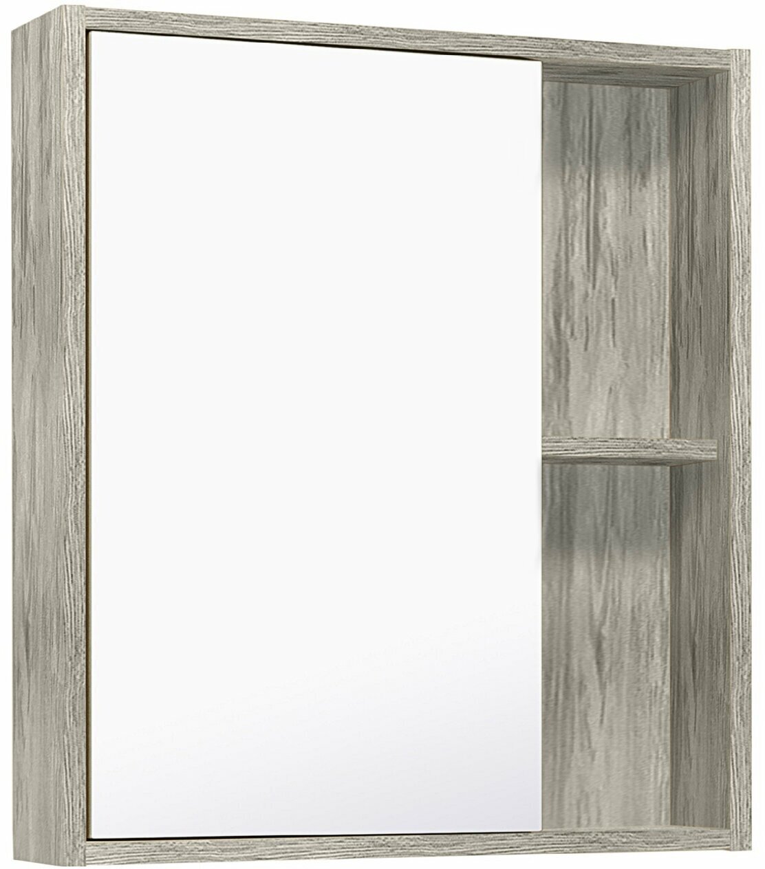 Шкаф с зеркалом Эко 60, скандинавский дуб, универсальный