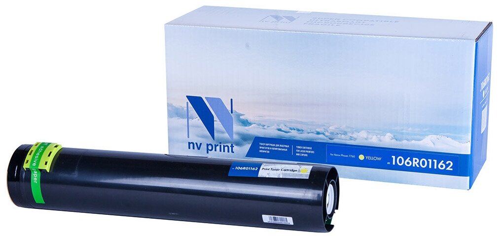 Тонер-картридж NV Print NV-106R01162Y для Xerox Phaser 7760, Xerox Phaser 7760dn, Xerox Phaser 7760dx (совместимый, жёлтый, 25000 стр.)