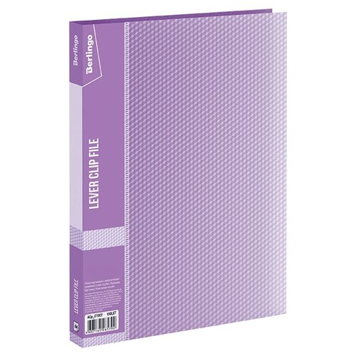 фото Berlingo папка с зажимом diamond a4, пластик фиолетовый