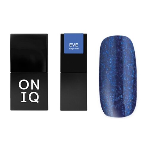 ONIQ Гель-лак Eve, 10 мл, 129 Indigo Glitter oniq гель лак electric 10 мл 154 purple