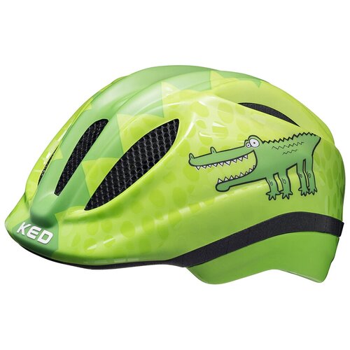 фото Детский велосипедный шлем ked meggy trend green croco, размер m