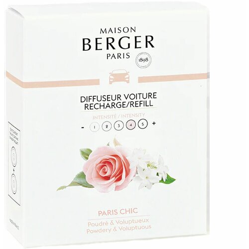 Сменный блок для автодиффузора Maison Berger очарование парижа (Paris Chic), 2 шт