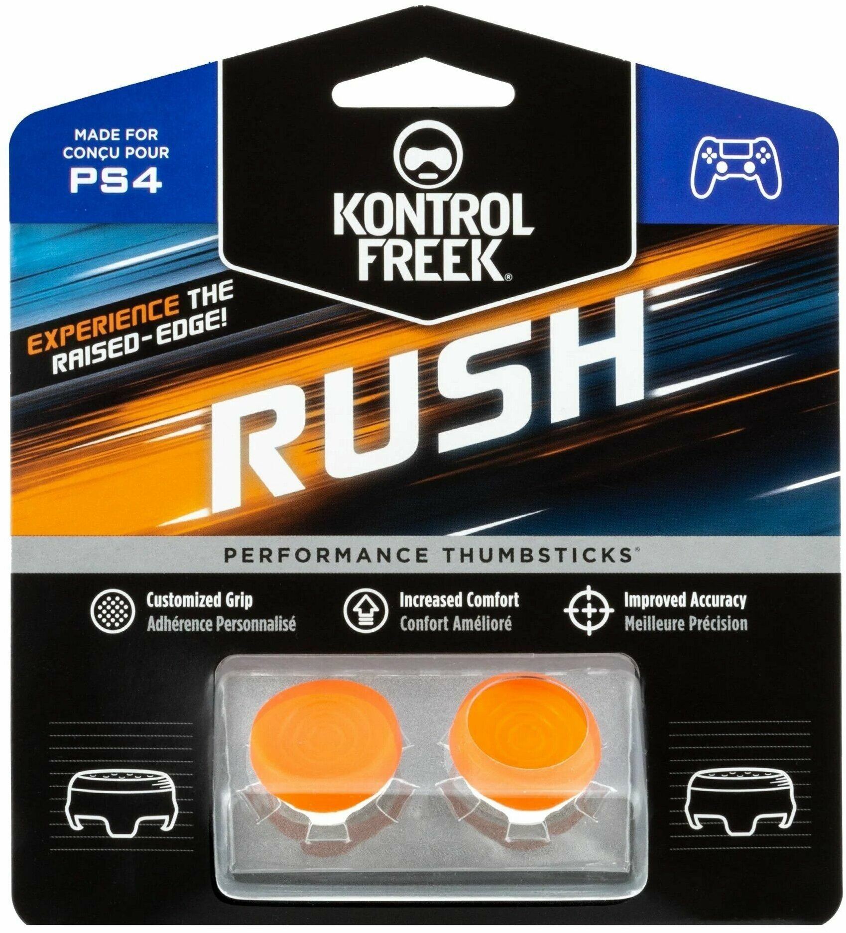 Насадки на стики FPS KontrolFreek Rush для геймпада Sony PS4, PS5, Xbox 360 накладки №45