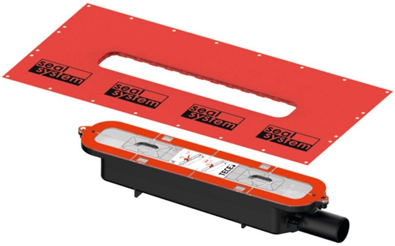 Сифон для душевого лотка TECE Drainprofile "заниженный" 673001 DN 40 боковой слив — фото 1