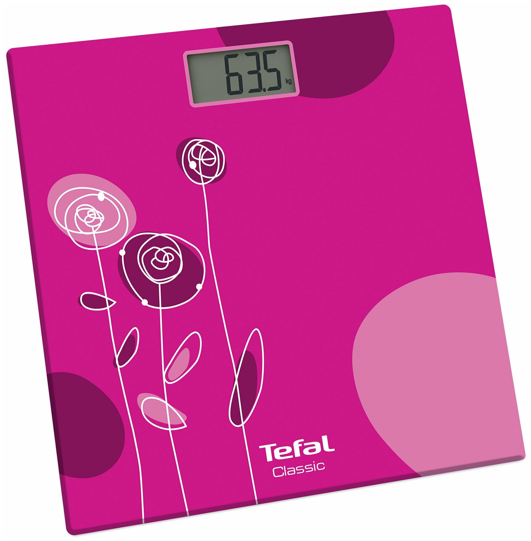 Весы напольные Tefal Classic Drawing Bloom PP1531V0, розовый - фотография № 11