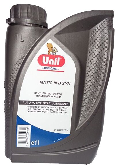 Unil Масло Трансмиссионное Акпп Matic Iii D Syn (1l) UNIL арт. 5420007009816