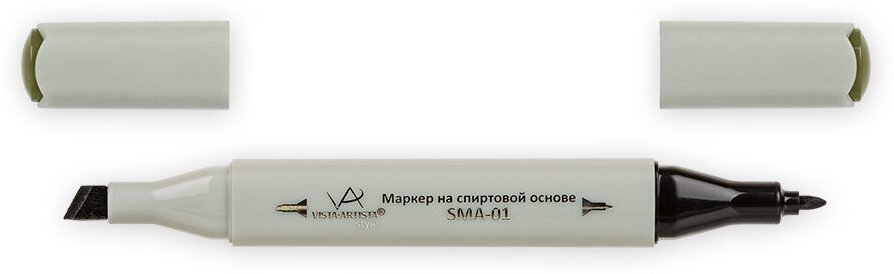 Маркер "VISTA-ARTISTA" Style на спиртовой основе SMA-01 0.7 мм - 7 мм перо круглое/скошенное Z475 т. т. хаки/Sea Pine