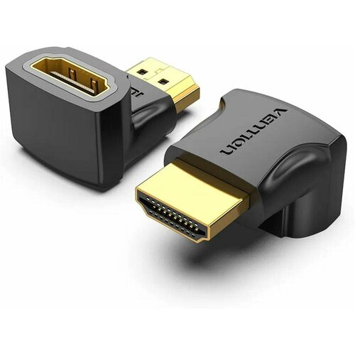 Переходник HDMI(M) - HDMI(F) Vention (AIOB0) угловой 90 vention адаптер переходник hdmi v2 1 19f мама 19f мама 8к для соединения кабелей к телевизору арт aiuh0