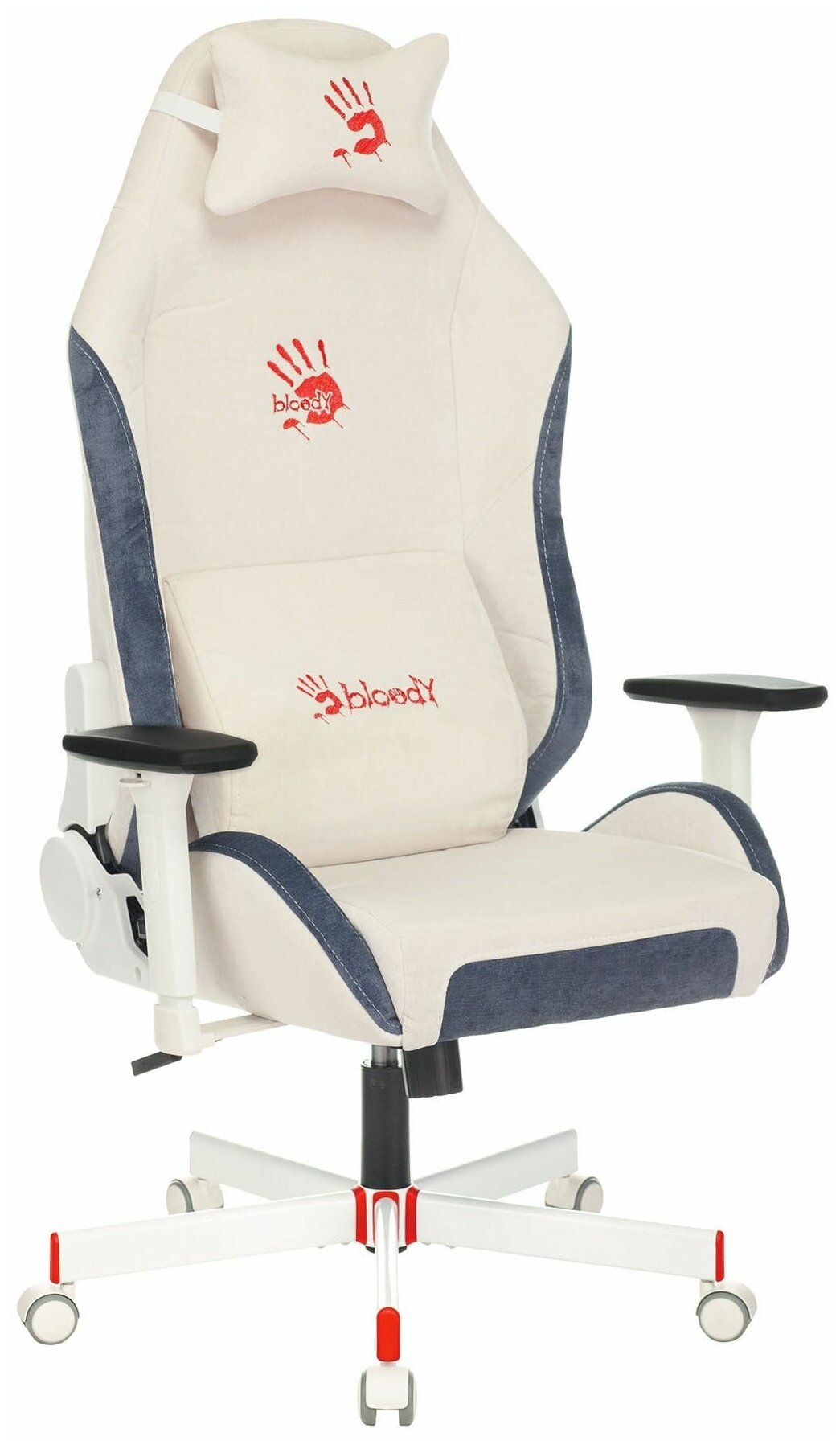 фото Кресло игровое A4Tech Bloody GC-330 белый крестов. металл