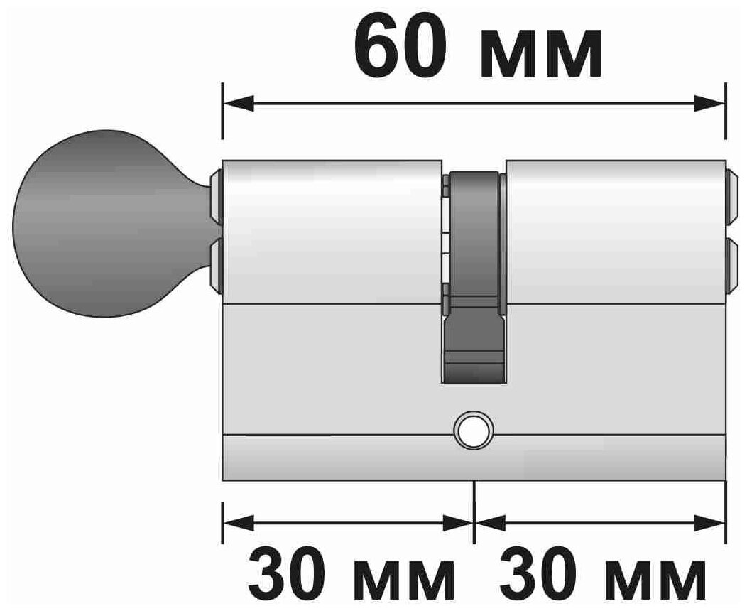 Цилиндровый механизм APECS SM-60-C-G - фотография № 4