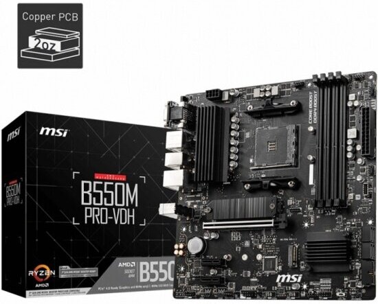 Материнская плата Msi B550M PRO-VDH (AM4, mATX)